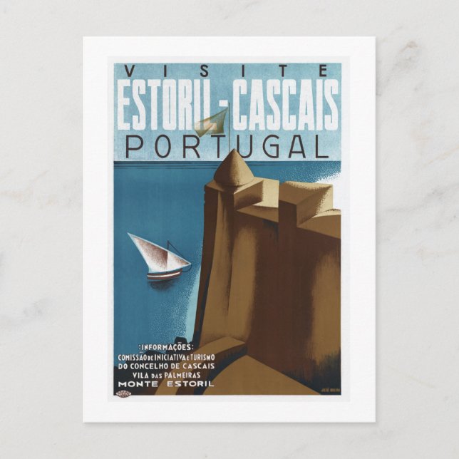 Carte Postale Visite Estoril Cascais Portugal (Devant)