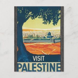 Carte Postale Visite Palestine, Vintage