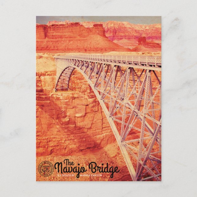 Carte Postale Visite vintage Arizona Navajo Bridge Voyage (Devant)