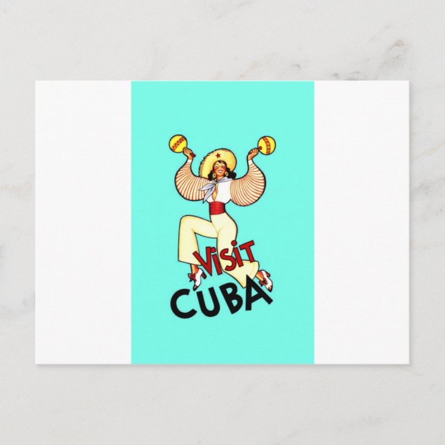 Carte Postale Visiter Cuba Vintage voyage (Devant)