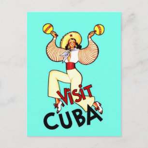 Carte Postale Visiter Cuba Vintage voyage