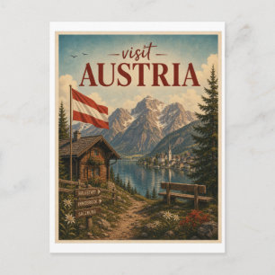 Carte Postale Visiter l'Autriche Voyage Vintage