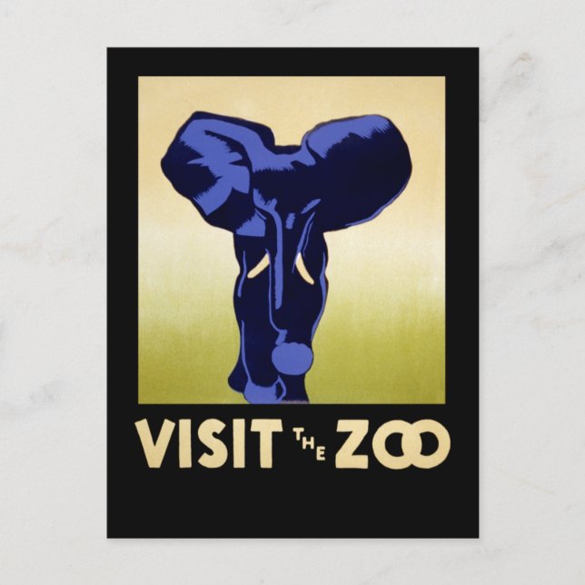 Carte Postale Visiter Le Zoo (Devant)