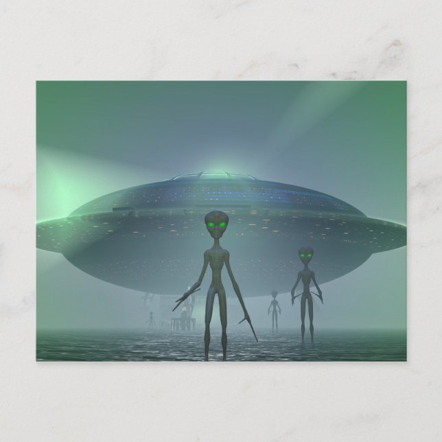 Carte postale Visiteurs Aliens (Devant)