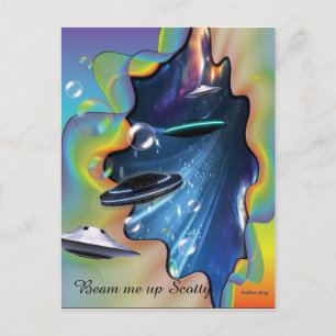 Carte Postale Visiteurs de l'espace