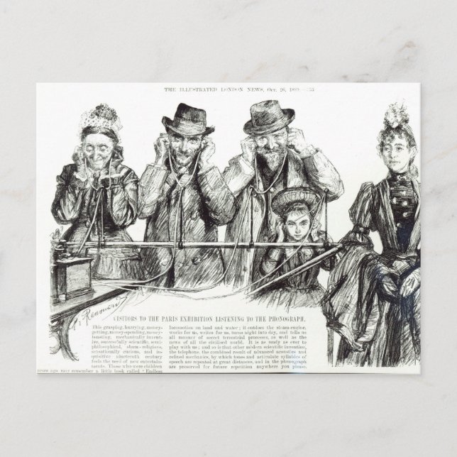 Carte Postale Visiteurs de l'Exposition de Paris (Devant)