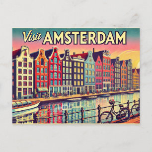 Carte Postale Visitez Amsterdam