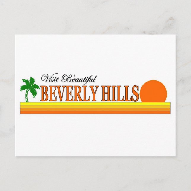 Carte Postale Visitez Beverly Hills, Californie (Devant)