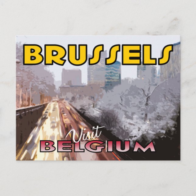 Carte Postale Visitez Bruxelles, Belgique (Devant)