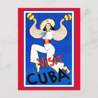 Carte Postale Visitez Cuba Vintage