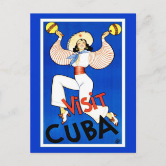 Carte Postale Visitez Cuba Vintage