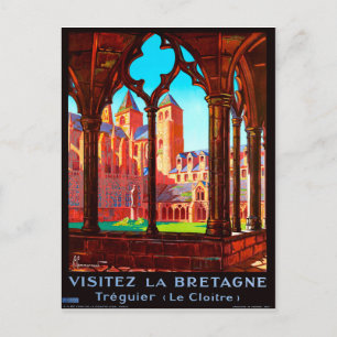 Carte Postale Visitez la Bretagne, France, cathédrale française,