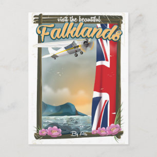 Carte Postale Visitez l'affiche de voyage Beautiful Falklands