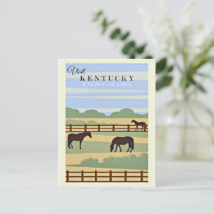 Carte Postale Visitez l'affiche de voyage du Kentucky,