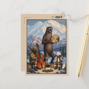 Carte Postale Visitez l'art WPA de l'Alaska