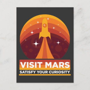 Carte Postale Visitez Mars Space Astronomy Satisfaites votre cur
