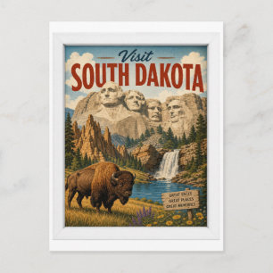 Carte Postale Visitez South Dakota Voyage Vintage