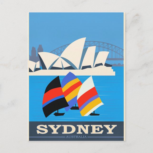 Carte Postale Visitez Sydney, Australie (Devant)
