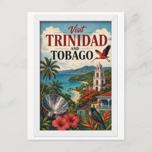 Carte Postale Visitez Trinité-et-Tobago Voyage Vintage