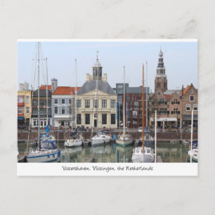 Carte Postale Vissershaven View, Vlissingen, Pays-Bas