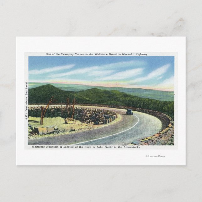 Carte Postale Visualiser une courbe de balayage de la route comm (Devant)