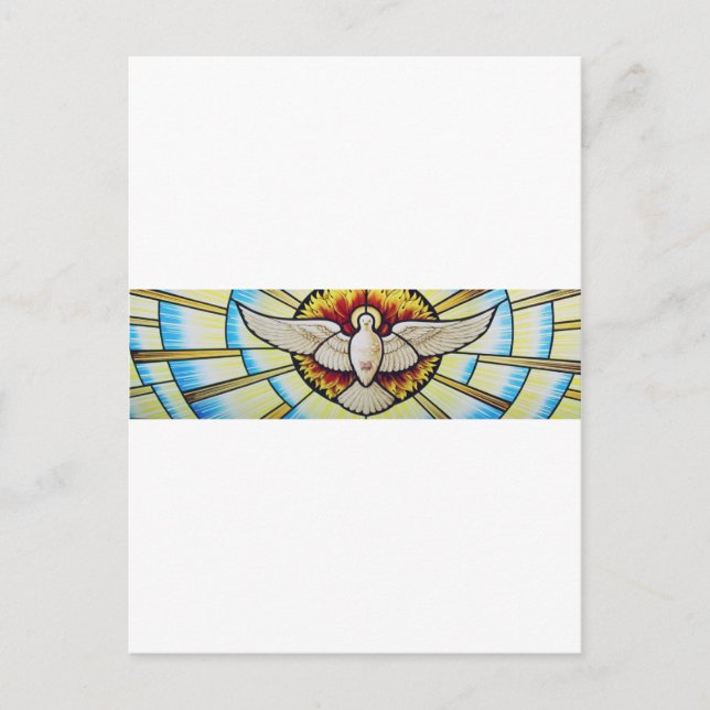 Carte Postale Vitrail de colombe Saint-Esprit (Devant)