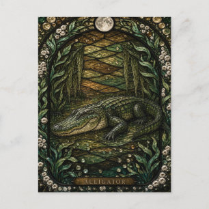 Carte Postale Vitrail Illumina Marais de l'Alligator Immergé