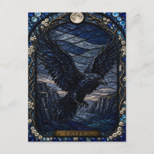 Carte Postale Vitraux Illumina Perchoir de la Falaise du Corbeau