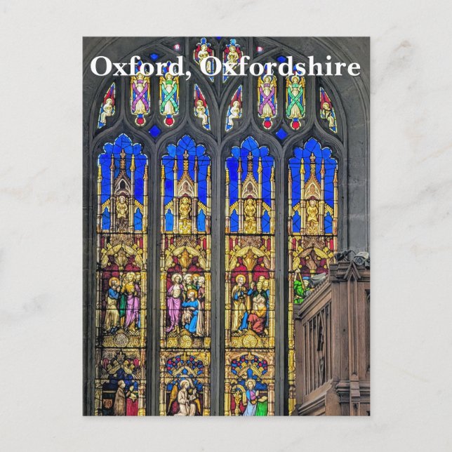 Carte Postale Vitre en verre tendu Eglise St Marie la Vierge (Devant)