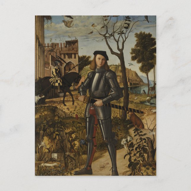 Carte Postale Vittore Carpaccio - Young Knight in a Landscape (Devant)