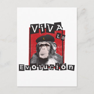 Carte Postale Viva la Evolucion Ape