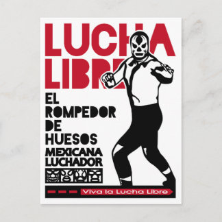 CARTE POSTALE VIVA LA LUCHA LIBRE TRES