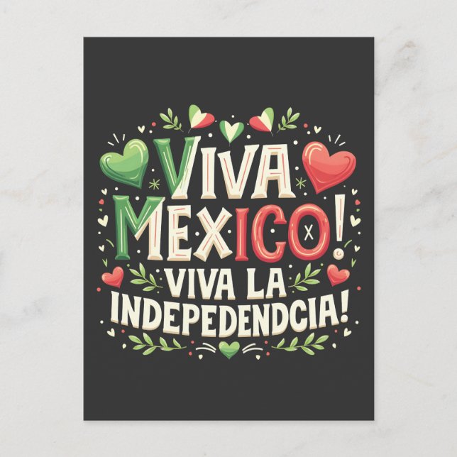 Carte Postale Viva Mexique Fête de l'indépendance mexicaine (Devant)