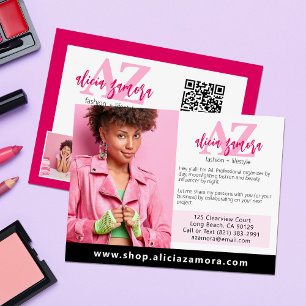 Carte Postale Viva Modern Magenta Mode Photo personnalisée Marke
