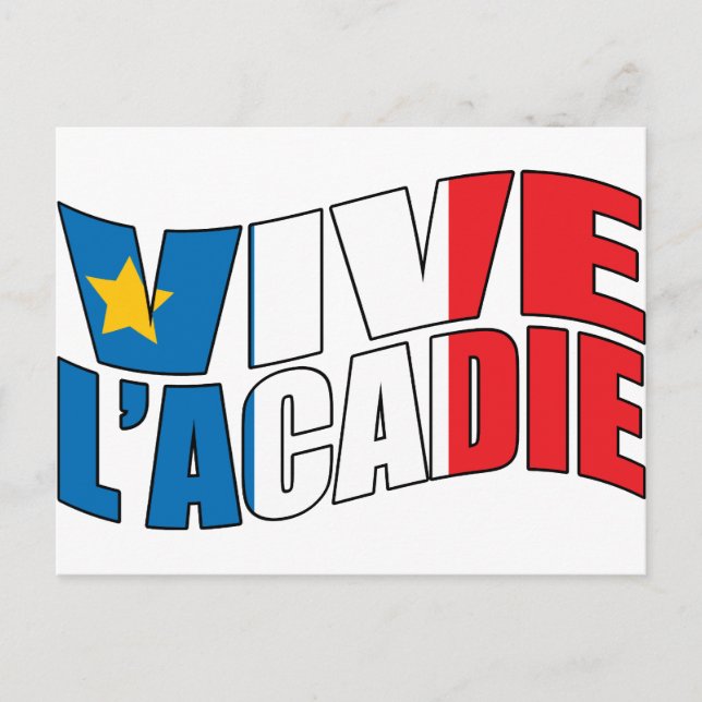 Carte Postale Vive l'acadie (Devant)