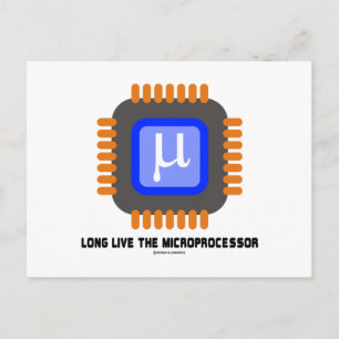 Carte Postale Vive Le Microprocesseur (Humour Geek)