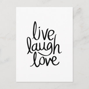 Carte Postale Vivez Riez Aimez – Typographie Inspirante Classiqu