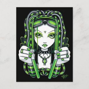 Carte postale "Vivian" Cybergoth Dark Industrial F