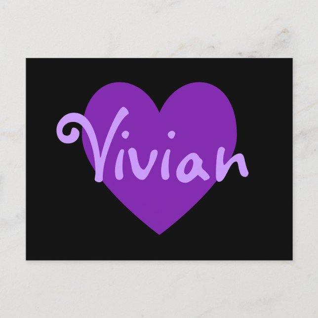 Carte Postale Vivian en violet (Devant)