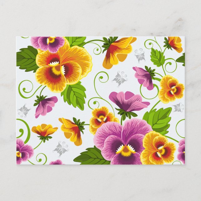 Carte Postale Vivid fleurs de pansement (Devant)