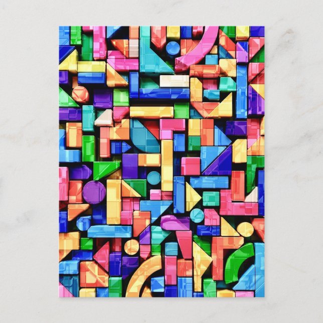 Carte Postale Vivid Geometric Flow (Devant)