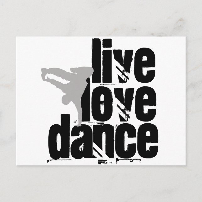 Carte Postale Vivre, Amour, Danse (Devant)