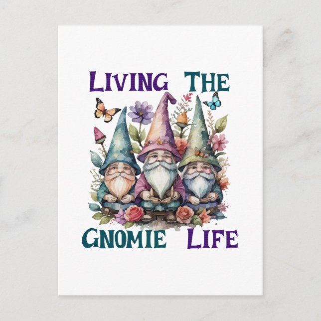 Carte Postale Vivre la vie de gnome (Devant)
