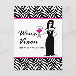 Carte Postale Vixen "Bon Vin = Fille Malade"