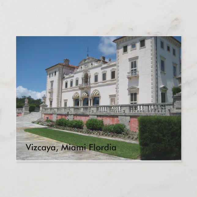 Carte Postale Vizcaya, Miami Flordia (Devant)