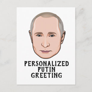 CARTE POSTALE VLADIMIR POUTINE PERSONNALISÉ