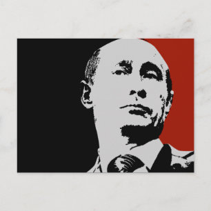 Carte Postale Vladimir Poutine rouge