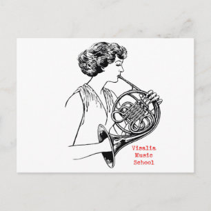 Carte postale VMS French Horn Woman