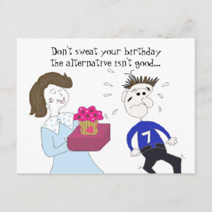 Carte Postale Vœu d'anniversaire humoristique