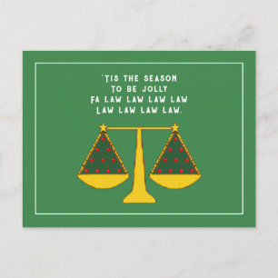 Carte Postale Vœu de vacances de Noël du cabinet d'avocats